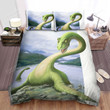 Green Loch Ness Monster Crawling On The Land Bed Sheets Spread Duvet Cover Bedding Sets
