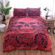 Red Skull Demon Horn Bed Sheets Spread Comforter Duvet Cover Bedding Sets