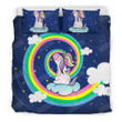 Rainbow Unicorn Cotton Bed Sheets Spread Comforter Duvet Cover Bedding Sets