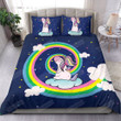 Rainbow Unicorn Cotton Bed Sheets Spread Comforter Duvet Cover Bedding Sets