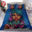 Pretty Girl Black Art Personalized Custom Name Duvet Cover Bedding Set