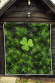 Irish Clover, Green Shamrock, Wallpaper Quilt Blanket Great Customized Blanket Gifts For Birthday Christmas Thanksgiving