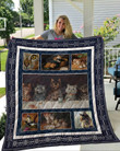 Cats Species Sitting In A Row Quilt Blanket Great Customized Blanket Gifts For Birthday Christmas Thanksgiving