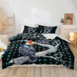 Viking Black Bird Rune Alphabet Cotton Bed Sheets Spread Comforter Duvet Cover Bedding Sets