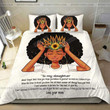 African American Black Girl To My Daughter Never Forget That I Love You Duvet Cover Bedding Set