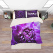 Purple Floral Pattern Confident Bed Sheets Duvet Cover Bedding Set Great Gifts For Birthday Christmas Thanksgiving
