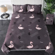 Reversible Love Life Pink Flamingo Cotton Bed Sheets Spread Comforter Duvet Cover Bedding Sets