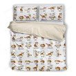 Cat Lang Cotton Bed Sheets Spread Comforter Duvet Cover Bedding Sets