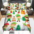 The Christmas Art, Elf And Cream Cake Bed Sheets Spread Duvet Cover Bedding Sets