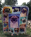 Pug Dog Color Quilt Blanket Great Customized Blanket Gifts For Birthday Christmas Thanksgiving