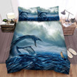 Sea Monster, Meeting The Small Boat Bed Sheets Spread Duvet Cover Bedding Sets