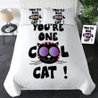 Cat You're One Cool Cat 👓 Bedding Set Bed Sheets Duvet Cover Bedding Sets