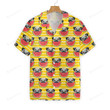 Pug Watermelon Yellow Background Hawaiian Shirt
