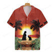 Cat And Dog Sunset Hawaiian Shirt