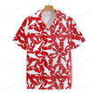 Shark Pattern Red Hawaiian Shirt