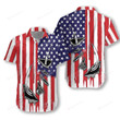 Fish Hook American Flag Hawaiian Shirt