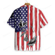 Fish Hook American Flag Hawaiian Shirt