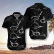 Golf Club Blueprint Style Hawaiian Shirt