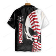 Baseball And Skull Black Hawaiian Shirt