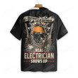 Electrician Proud Skull Electrician shows up Hawaiian Shirt