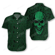 Binary Code Skull Hawaiian Shirt