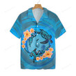 Marquesas Islands Blue Plumeria Animal Tattoo Hawaiian Shirt