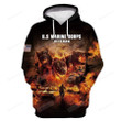 Us Army Marine Corps With Dog Fire 3D All Print Hoodie, Zip- Up Hoodie