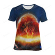 Galaxy Fire Storm On A Galaxy Illustration 3d Full Over Print Hoodie Zip Hoodie Sweater Tshirt