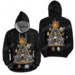 Astronaut & Planets In The Solar System Triangle Illustration 3d Full Over Print Hoodie Zip Hoodie Sweater Tshirt