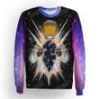 Glowing Galaxy In Astronaut Hands Illustration 3d Full Over Print Hoodie Zip Hoodie Sweater Tshirt