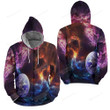 The Distance Between The Earth & The Sun Illustration 3d Full Over Print Hoodie Zip Hoodie Sweater Tshirt