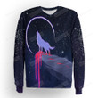 Lonely Wold Crescent Moon 3d Full Over Print Hoodie Zip Hoodie Sweater Tshirt