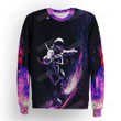 The Astronaut Surfing On The Milky Way 3d Full Over Print Hoodie Zip Hoodie Sweater Tshirt