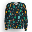 Planets & Spaceships Digital Illustration Pattern 3d Full Over Print Hoodie Zip Hoodie Sweater Tshirt