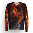 Spacecraft And Planet Explosion Illustration 3d Full Over Print Hoodie Zip Hoodie Sweater Tshirt