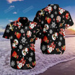 Merry Christmas So Cute Santa Snowman Black Pattern Hawaiian Shirt