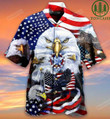 American Eagle And Flag Hawaiian Shirt