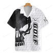 Golf Texture And Black Skull Hawaiian Shirt