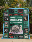 A Pug Is A Bundle Of Pure Love Quilt Blanket Great Customized Blanket Gifts For Birthday Christmas Thanksgiving