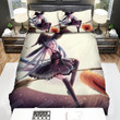 Halloween, Witch, Long Hairs Witch On Broom Bed Sheets Spread Duvet Cover Bedding Sets