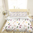 Leaves And Flowers Bed Sheets Duvet Cover Bedding Set Great Gifts For Birthday Christmas Thanksgiving