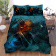 Halloween Demon With Burning Face Bed Sheets Spread Duvet Cover Bedding Sets