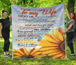 Personalized Sunflower To My Wife From Husband I'll Love You Forever And Always Quilt Blanket Great Customized Gifts For Birthday Christmas Thanksgiving Wedding Valentine's Day