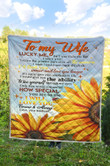 Personalized Sunflower To My Wife From Husband I'll Love You Forever And Always Quilt Blanket Great Customized Gifts For Birthday Christmas Thanksgiving Wedding Valentine's Day