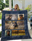Black And Tan Rottweiler Blue Pattern Quilt Blanket Great Customized Blanket Gifts For Birthday Christmas Thanksgiving Anniversary