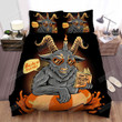 Halloween Demon Relaxing In Hell Bed Sheets Spread Duvet Cover Bedding Sets