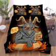 Halloween Demon Relaxing In Hell Bed Sheets Spread Duvet Cover Bedding Sets