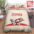 Wrestling Red And White Illustration Bed Sheets Spread Comforter Duvet Cover Bedding Sets