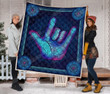 Sign Language Love Mandala Art Quilt Blanket Great Customized Blanket Gifts For Birthday Christmas Thanksgiving Anniversary