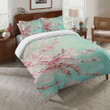 Cherry Blossoms Cotton Bed Sheets Spread Comforter Duvet Cover Bedding Sets